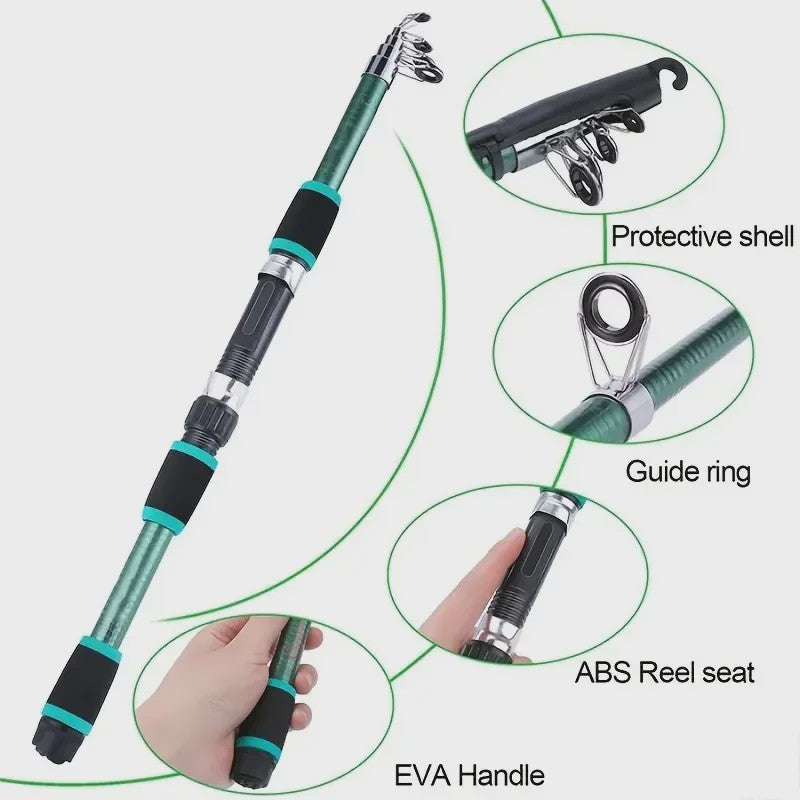 Telescopische Vishengel Set met Molen - Kinderen & Reizen
