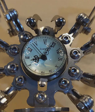 Unieke Steampunk Spin Tijdmodel - Metalen Handgemaakt Decoratie Object