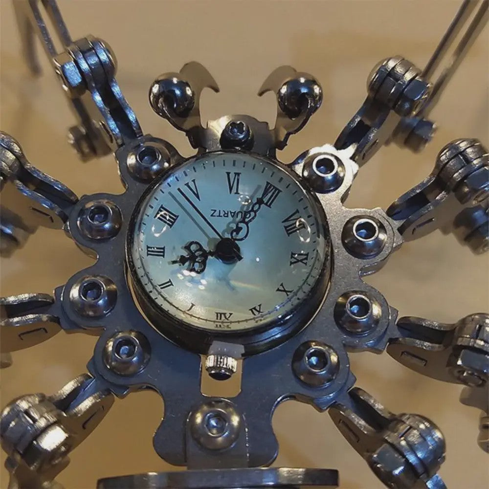 Unieke Steampunk Spin Tijdmodel - Metalen Handgemaakt Decoratie Object