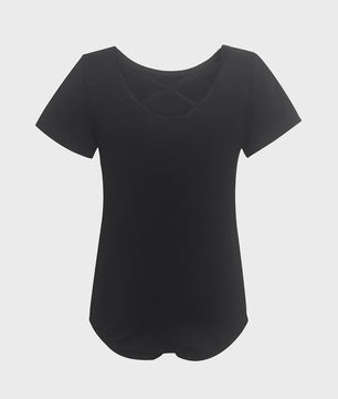 Dansjurk met Rokje voor Meisjes - Ballet Leotard met Korte Mouwen