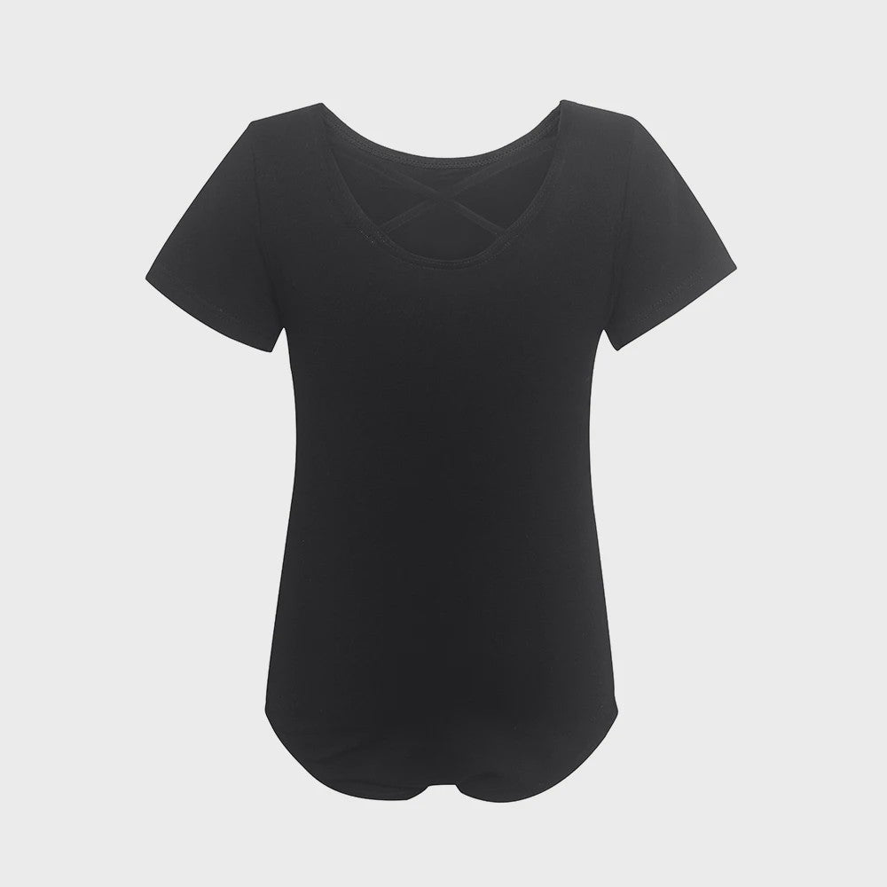Dansjurk met Rokje voor Meisjes - Ballet Leotard met Korte Mouwen