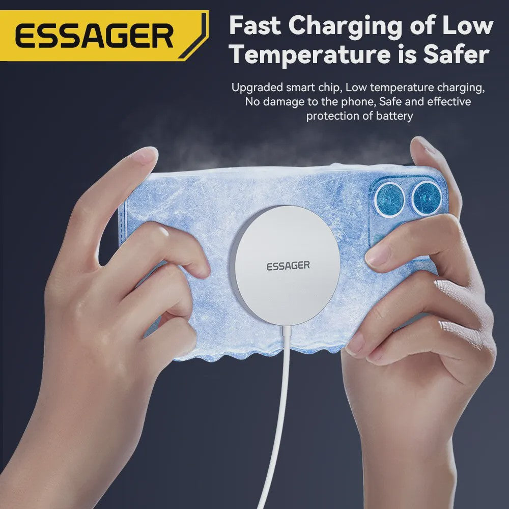 Essager 15W Magnetische Draadloze Snellader - Snel Laden voor iPhone 14/13/12 Pro Max & Xiaomi