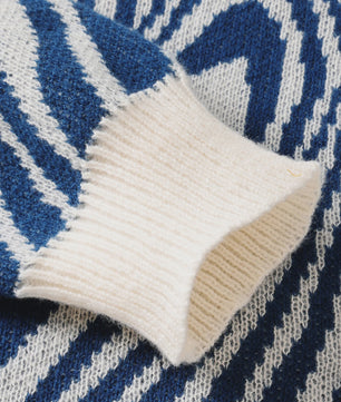 Herfst & Winter Heren Trui met Maze Jacquard Patroon - Ronde Hals