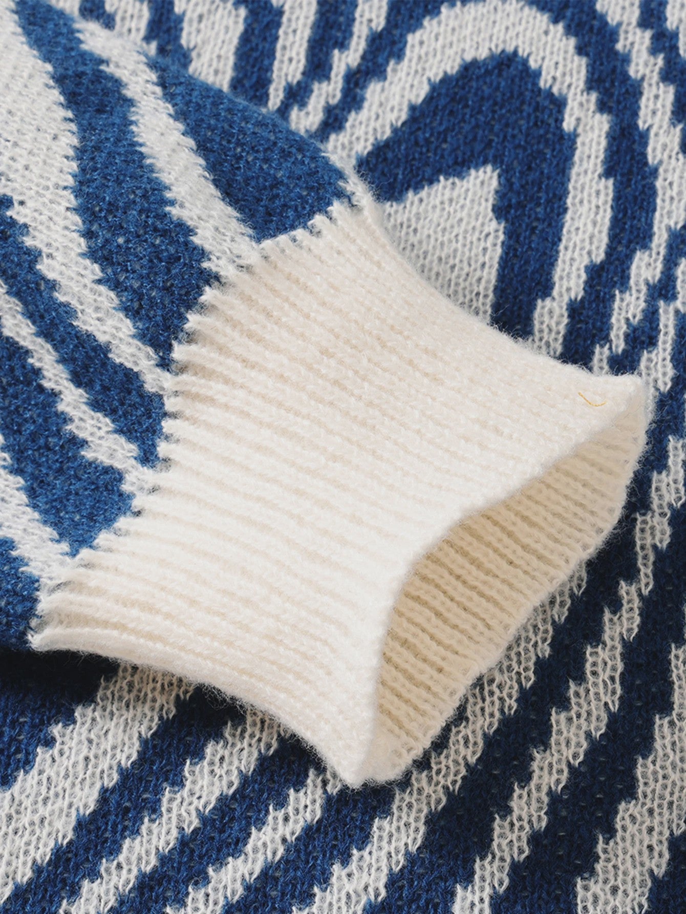 Herfst & Winter Heren Trui met Maze Jacquard Patroon - Ronde Hals