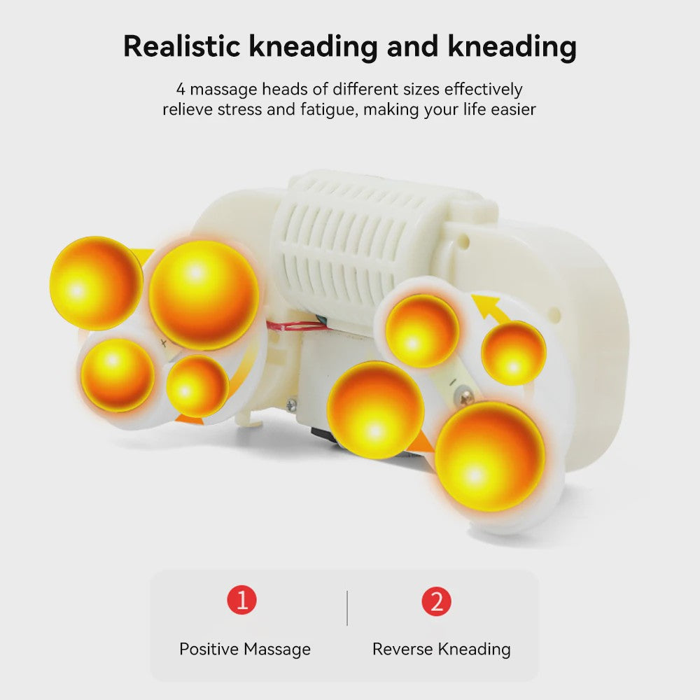 Elektrische Nekmassager Kussen met Warmte & Vibratie - Diepe Kneedmassage