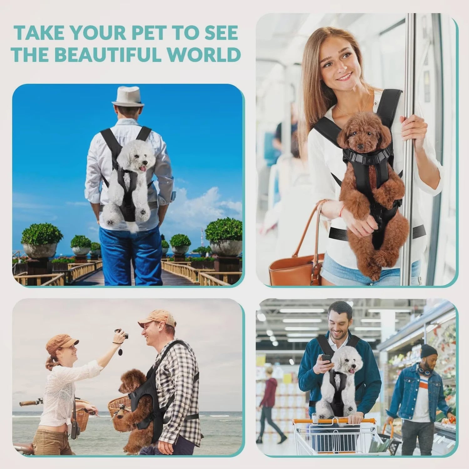 Draagbare Hond Rugzak - Handsfree Honden Carrier voor Outdoor Avonturen