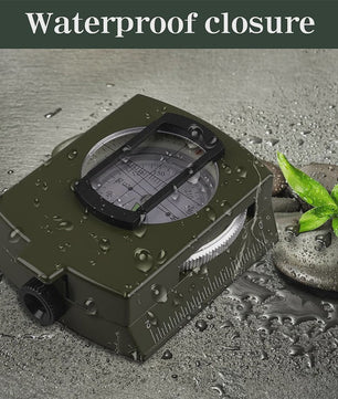 Waterdichte Tactische Kompas met Richtkijker, Karabijn & Pouch - Ideaal voor Militaire Wandelingen