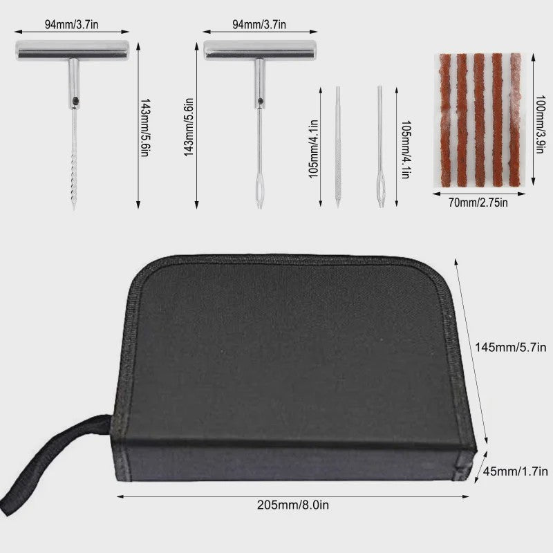 Universele Bandenreparatieset Motor & Auto - Tubeless Bandenplak Set