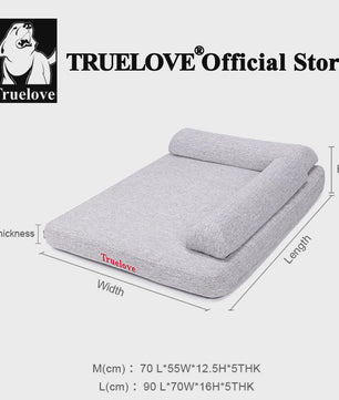 Truelove Luxe Hondenkussen met Kussen en Traagschuim - Wasbaar & Duurzaam Linnen
