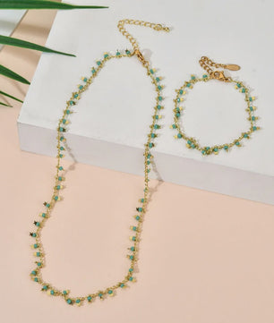 Bohemian Kralen Armband met Sterren & Tassel - Goudkleurig
