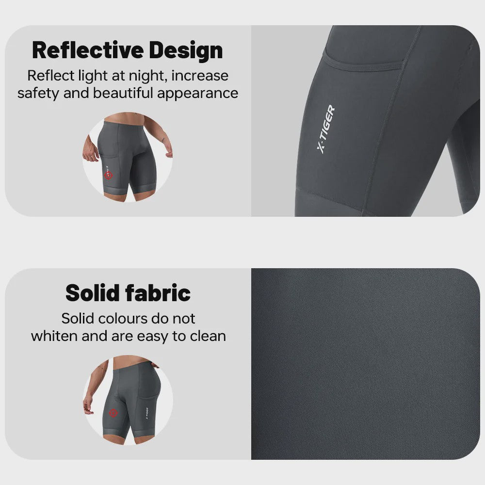 X-TIGER Premium Fietsbroek Heren met 5D Gel Pad - Ademend & Comfortabel