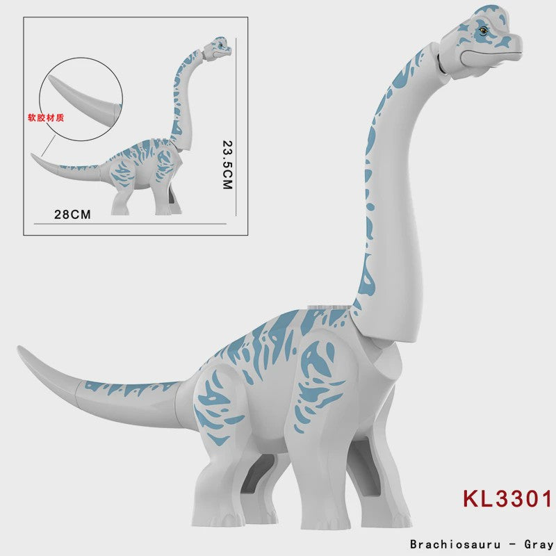 Brachiosaurus Bouwblokken Set - 5 Kleuren Educatief Dinosaurus Speelgoed voor Kinderen