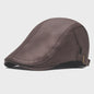 Stijlvolle Leren Baret voor Heren - Imitatie Schapenvacht Pet
