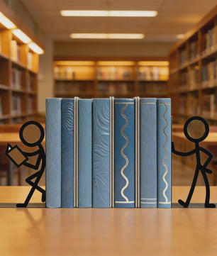 Unieke Metalen Boekensteunen - Abstracte Kunst & Decoratie voor Boekenkasten