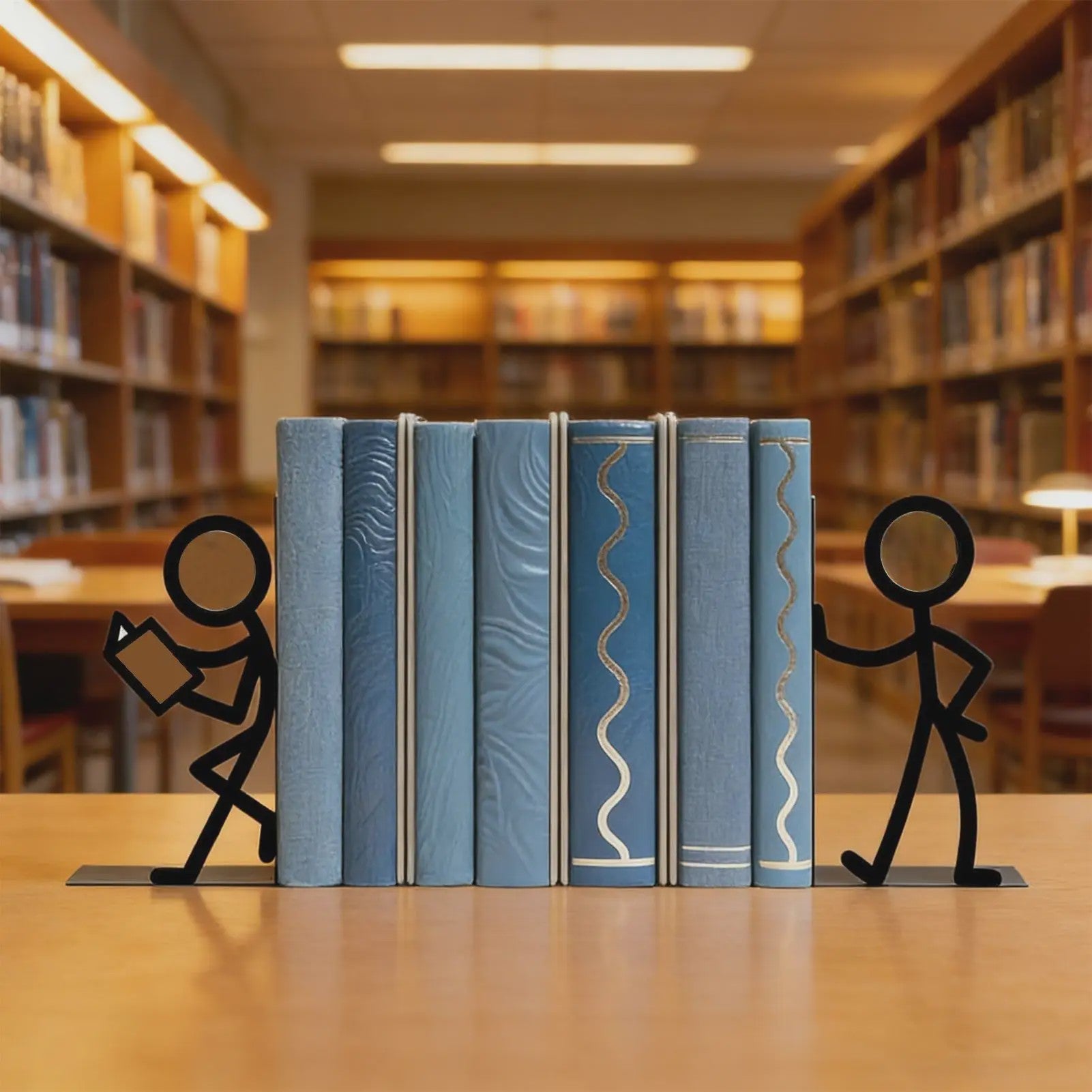 Unieke Metalen Boekensteunen - Abstracte Kunst & Decoratie voor Boekenkasten