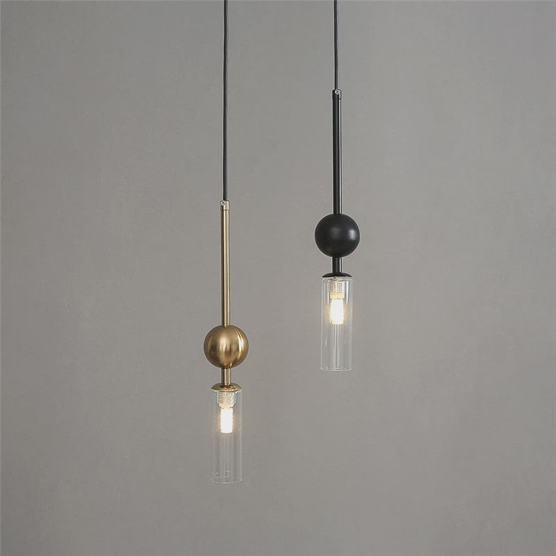 Luxe Scandinavische Hanglamp Goud/Zwart met Glas - Sfeervolle Verlichting voor Eetkamer, Slaapkamer of Nachtkastje