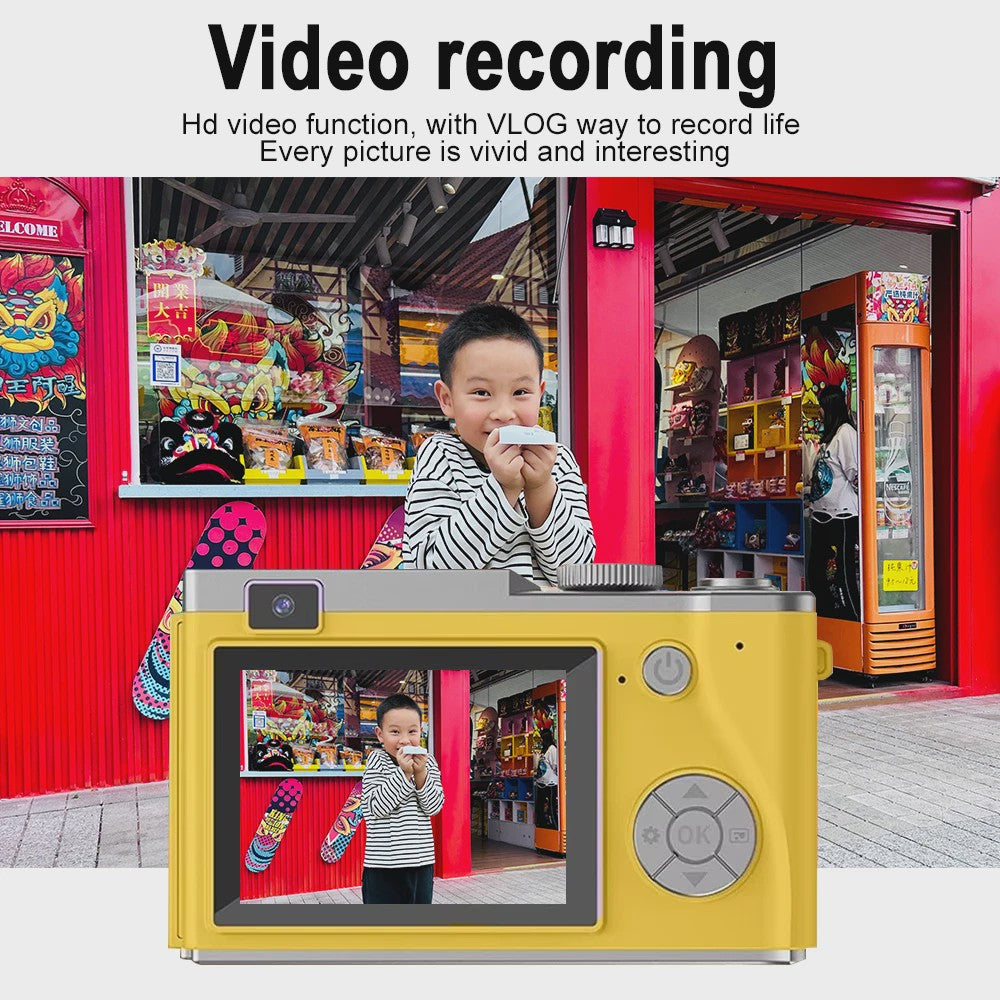 4K Digitale Camera met 48MP, 8x Zoom & Flip Screen - Ideaal voor Studenten