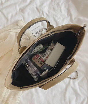 Ruime Dames Tote Bag met Ketting - Schoudertas & Crossbody