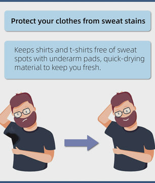 S–XL Heren T-shirt met Zweetabsorberende Onderarmpads - Ademend & Sneldrogend