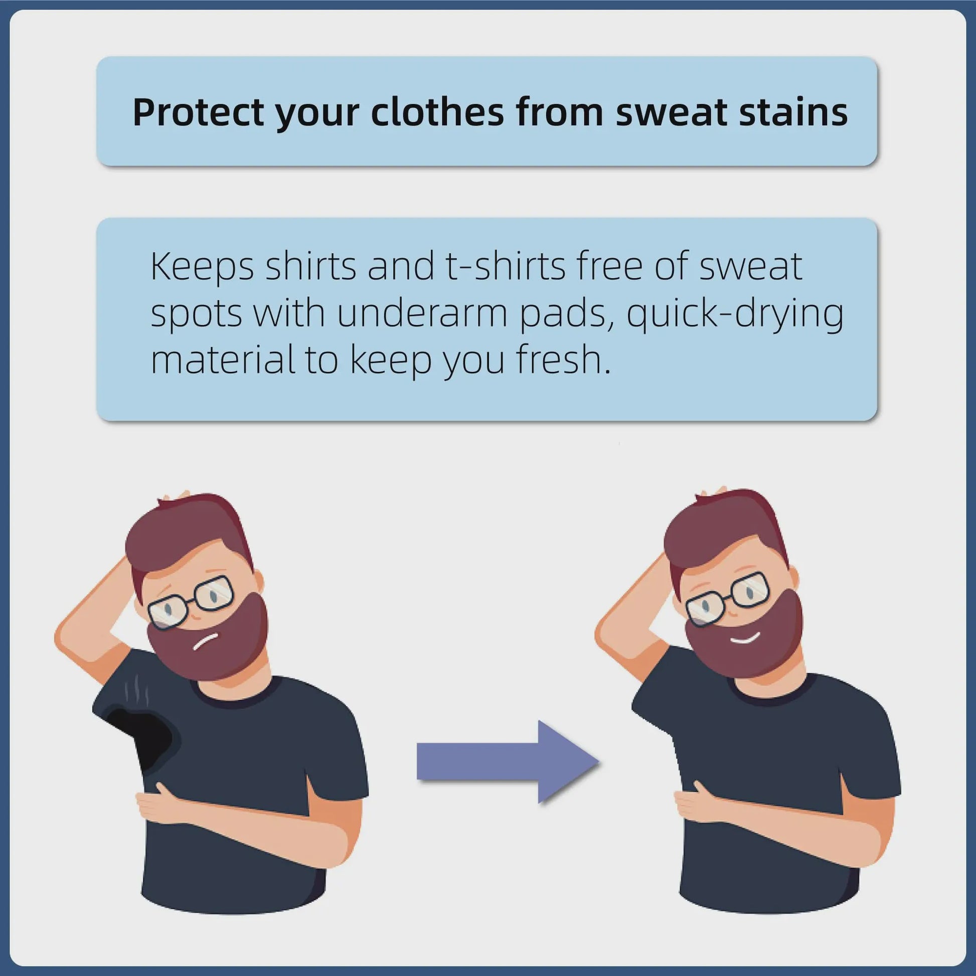 S–XL Heren T-shirt met Zweetabsorberende Onderarmpads - Ademend & Sneldrogend