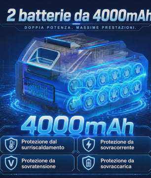 2-in-1 Snoerloze Telescoop Kettingzaag met 2x 4000mAh Accu's