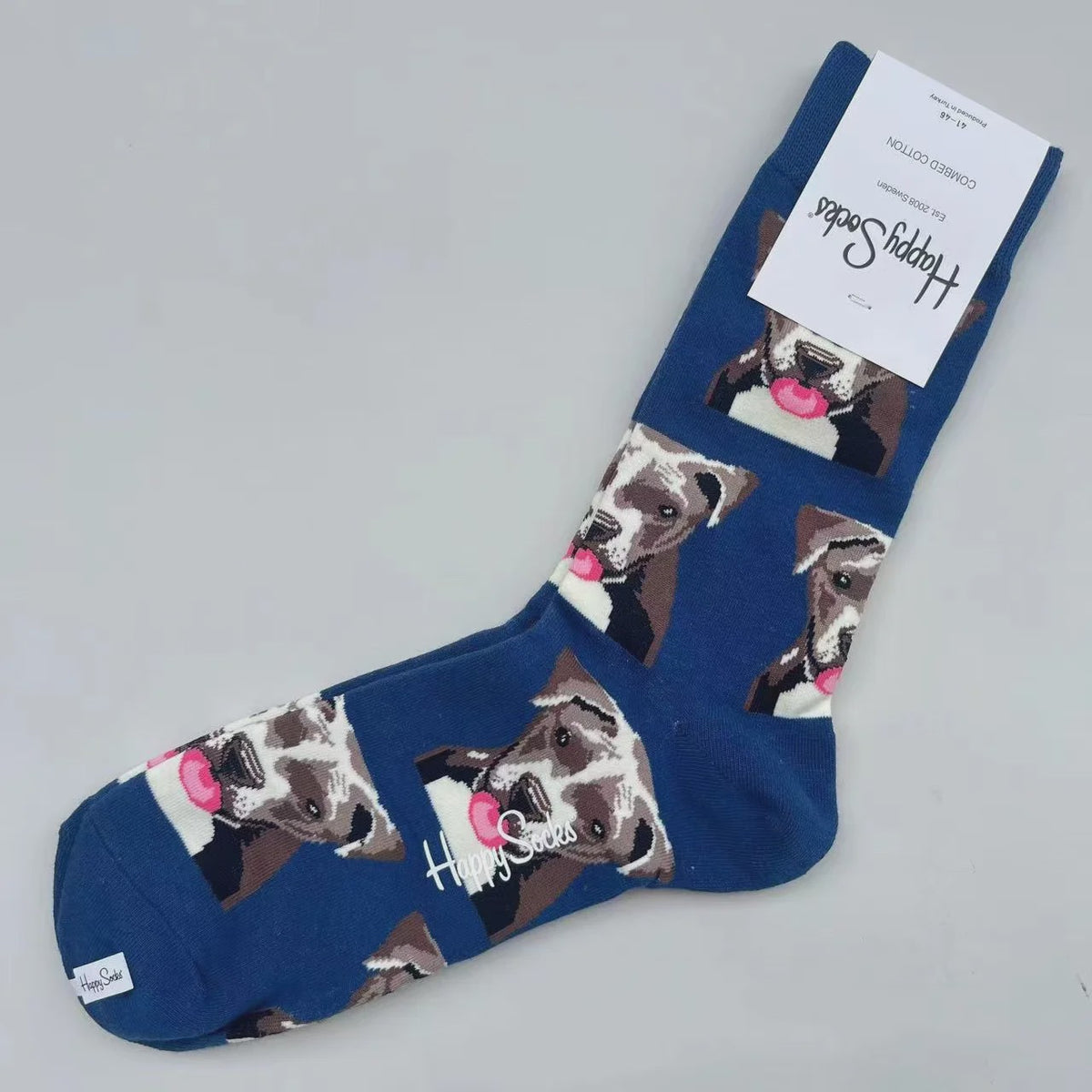 Happy Socks Heren Mid-tube Sokken - Pure Katoen, Klassiek Comfort - Maat 41-46