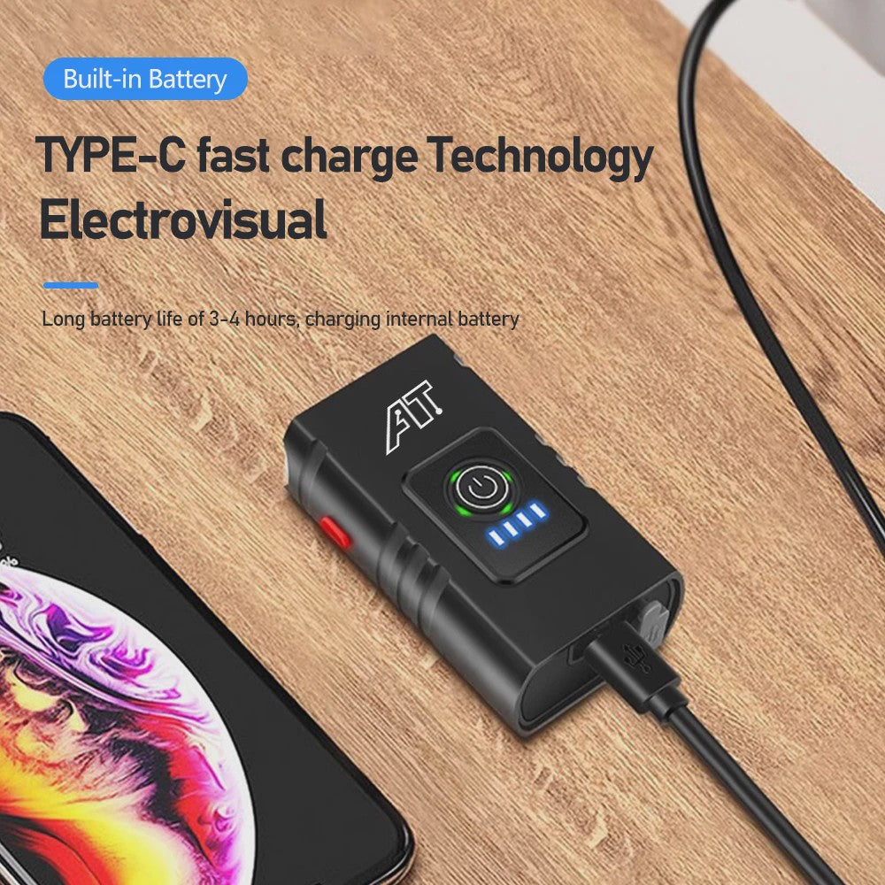 Oplaadbare Fietsverlichting LED Voorlamp Type-C, Waterdicht & 6 Modi