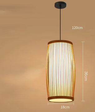 Rotan Hanglamp van Handgemaakt Bamboe – Natuurlijke Plafondlamp met E27 Fitting – Boho & Japandi Design – Voor Woonkamer, Eetkamer & Slaapkamer