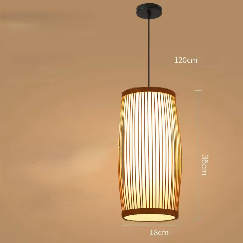 Rotan Hanglamp van Handgemaakt Bamboe – Natuurlijke Plafondlamp met E27 Fitting – Boho & Japandi Design – Voor Woonkamer, Eetkamer & Slaapkamer
