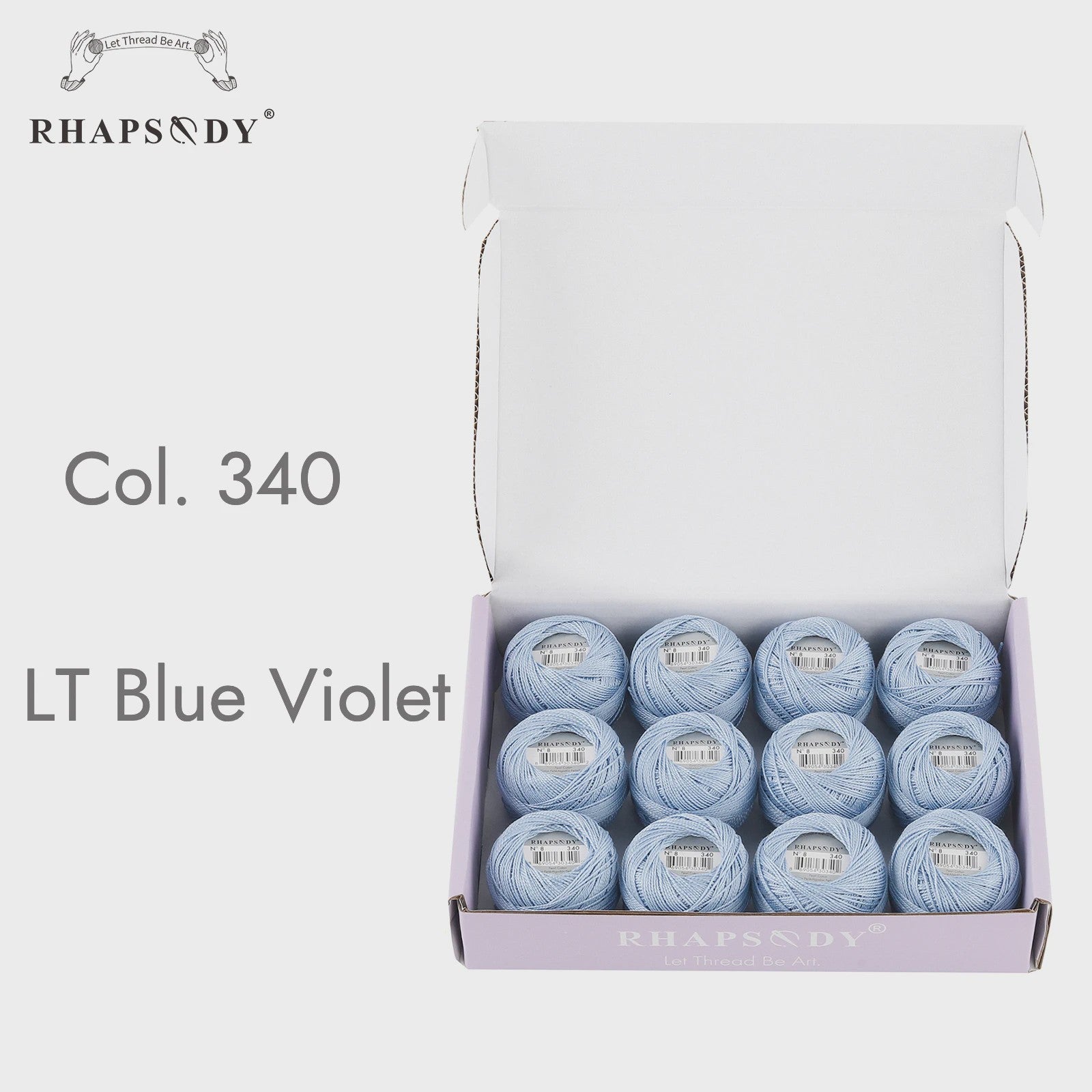 Rhapsody Pearl Cotton Garen Set - Maat 8 - 12 Bollen voor Haken, Borduren & Knutselen