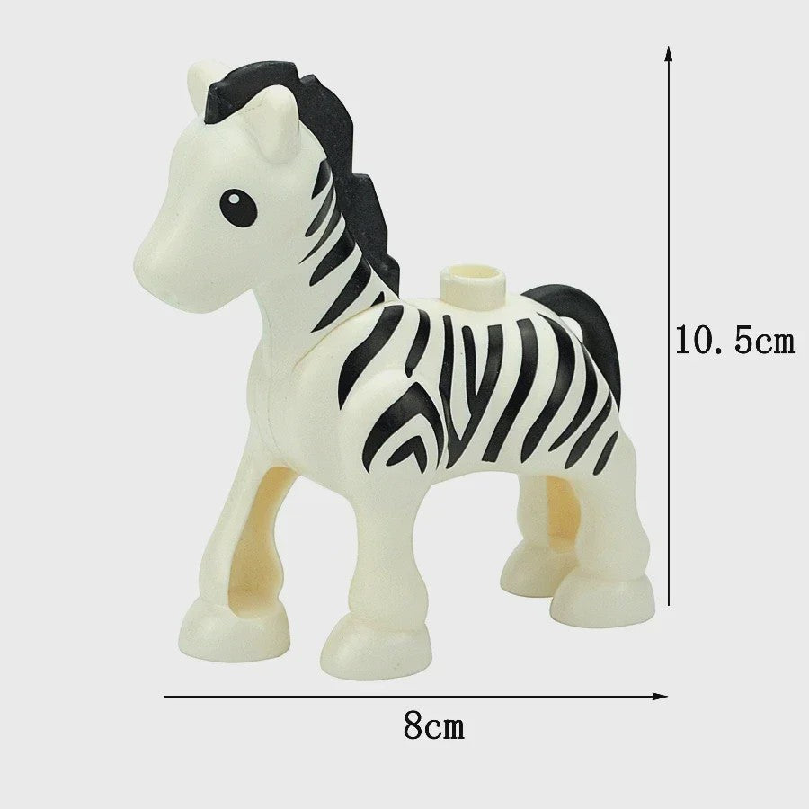 Grote Bouwstenen Dierenpark & Boerderij Figuren - Compatibel met Duplo