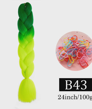 24 Inch Jumbo Braids Haarverlenging - Synthetisch Vlechtkapsel met Ombre Kleuren