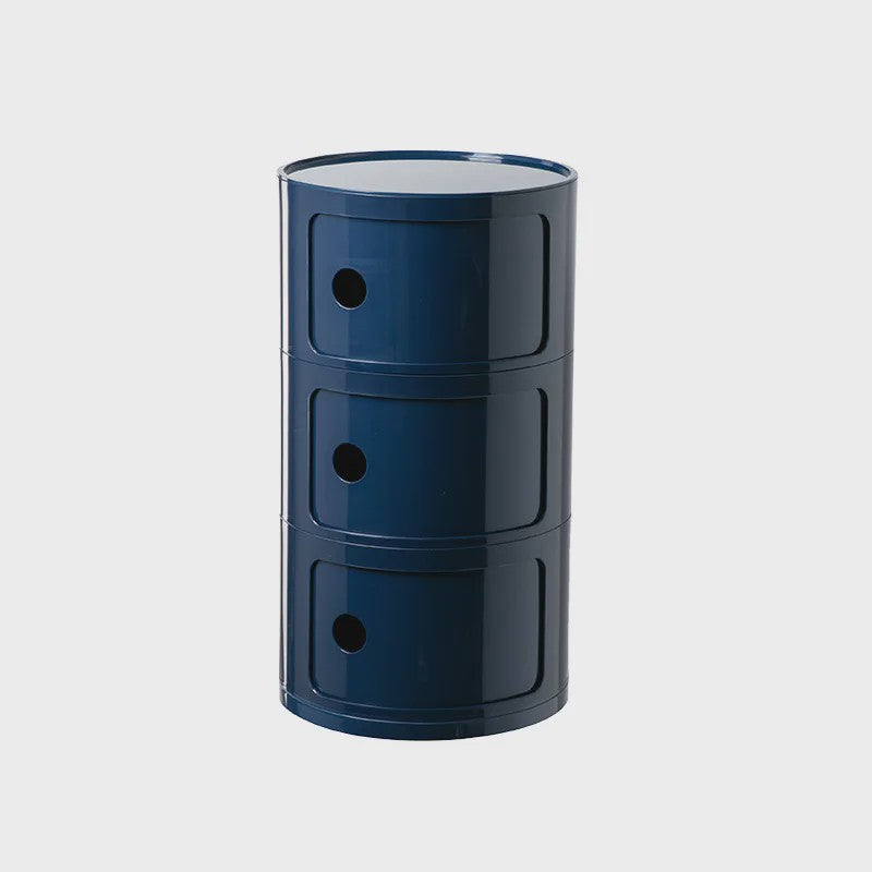 Moderne Ronde Nachtkastje - Minimalistisch Plastic Bijzetkastje