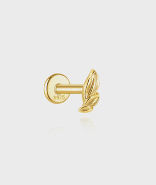 925 Sterling Zilveren Kolibrie Oorbellen Dames - 18K Goudkleurig Platte Achterkant Studs