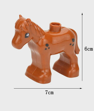 Grote Bouwstenen Dierenpark & Boerderij Figuren - Compatibel met Duplo