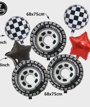Grote Raceauto Nummer Ballonnen Set - Perfect voor Verjaardagen en Feesten