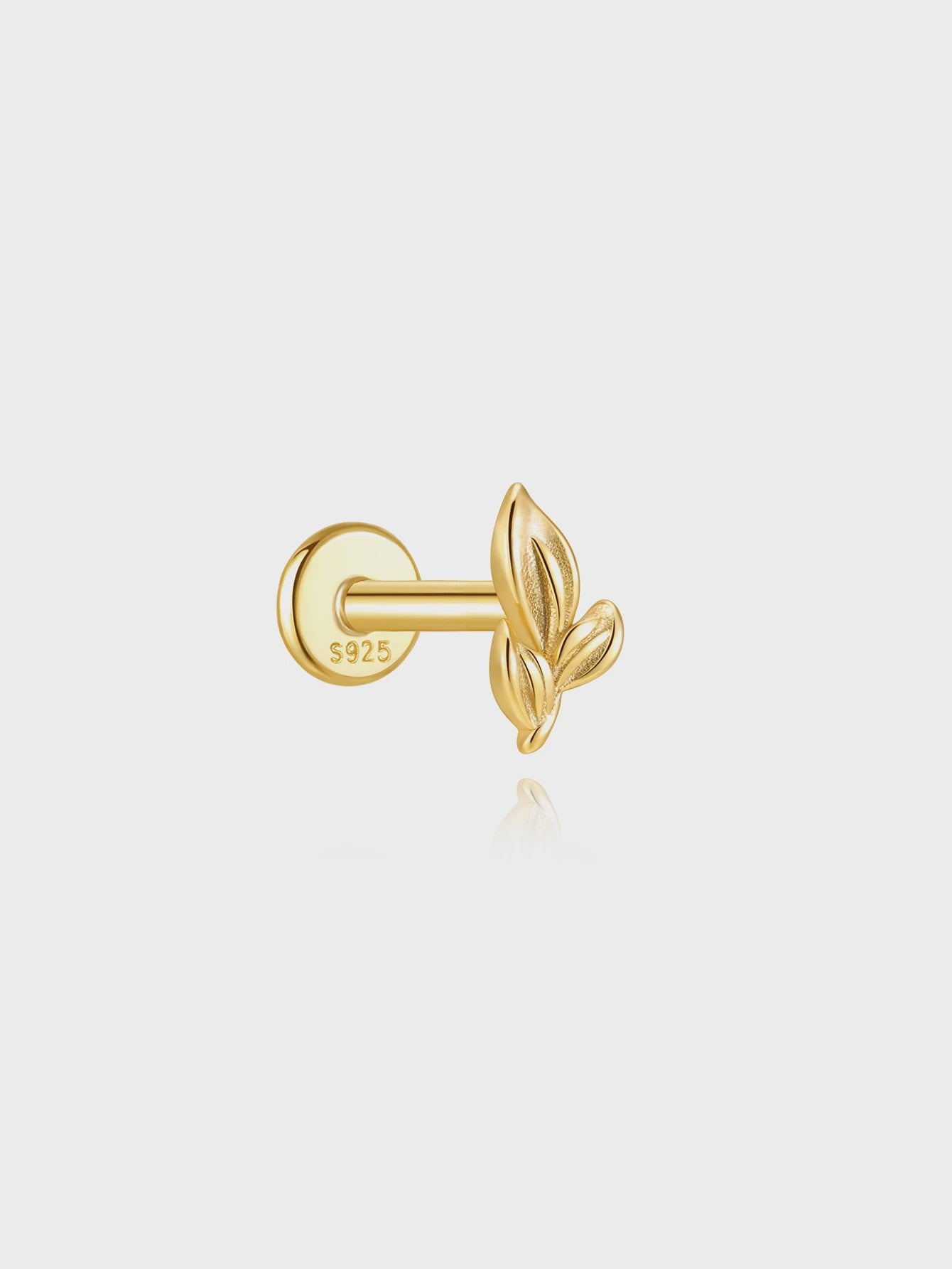 925 Sterling Zilveren Kolibrie Oorbellen Dames - 18K Goudkleurig Platte Achterkant Studs