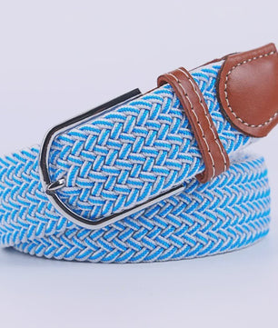 Unisex Gevlochten Elastische Riem met Pin Gesp - 107-130cm