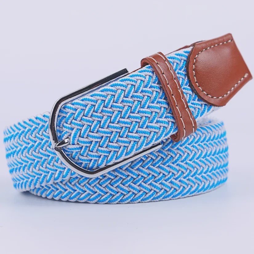 Unisex Gevlochten Elastische Riem met Pin Gesp - 107-130cm