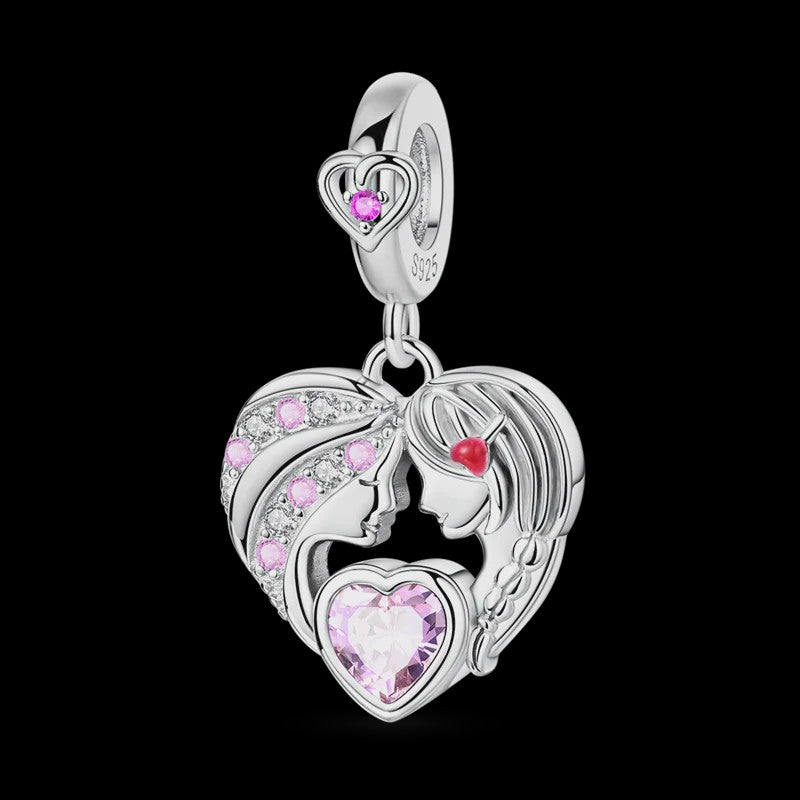 925 Sterling Zilveren Bedel 'Mom Love' - Perfect Cadeau voor Moederdag en Verjaardag