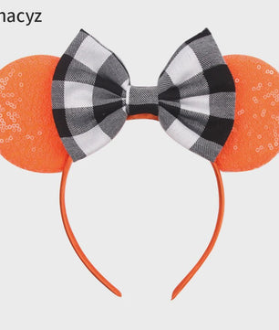 Chique Sequin Mickey Oortjes Diadeem met Strik - Feestelijk Haaraccessoire voor Kinderen & Dames