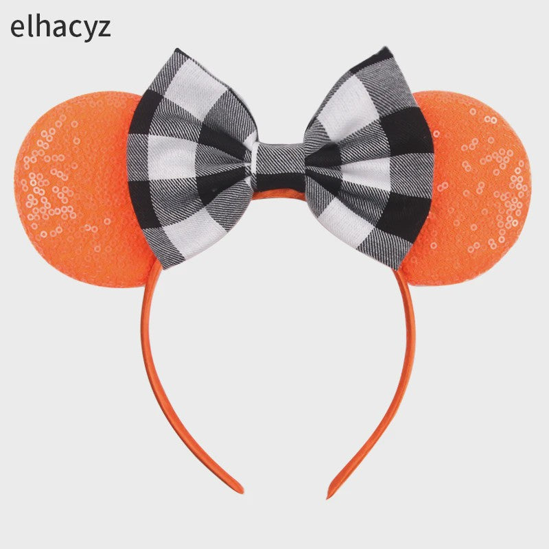 Chique Sequin Mickey Oortjes Diadeem met Strik - Feestelijk Haaraccessoire voor Kinderen & Dames