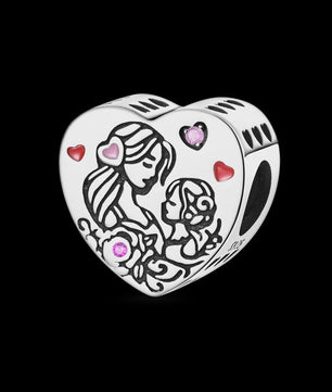 925 Sterling Zilveren Bedel 'Mom Love' - Perfect Cadeau voor Moederdag en Verjaardag