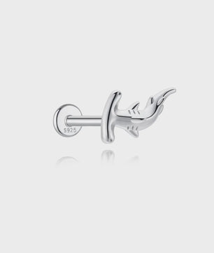 925 Sterling Zilveren Kolibrie Oorbellen Dames - 18K Goudkleurig Platte Achterkant Studs