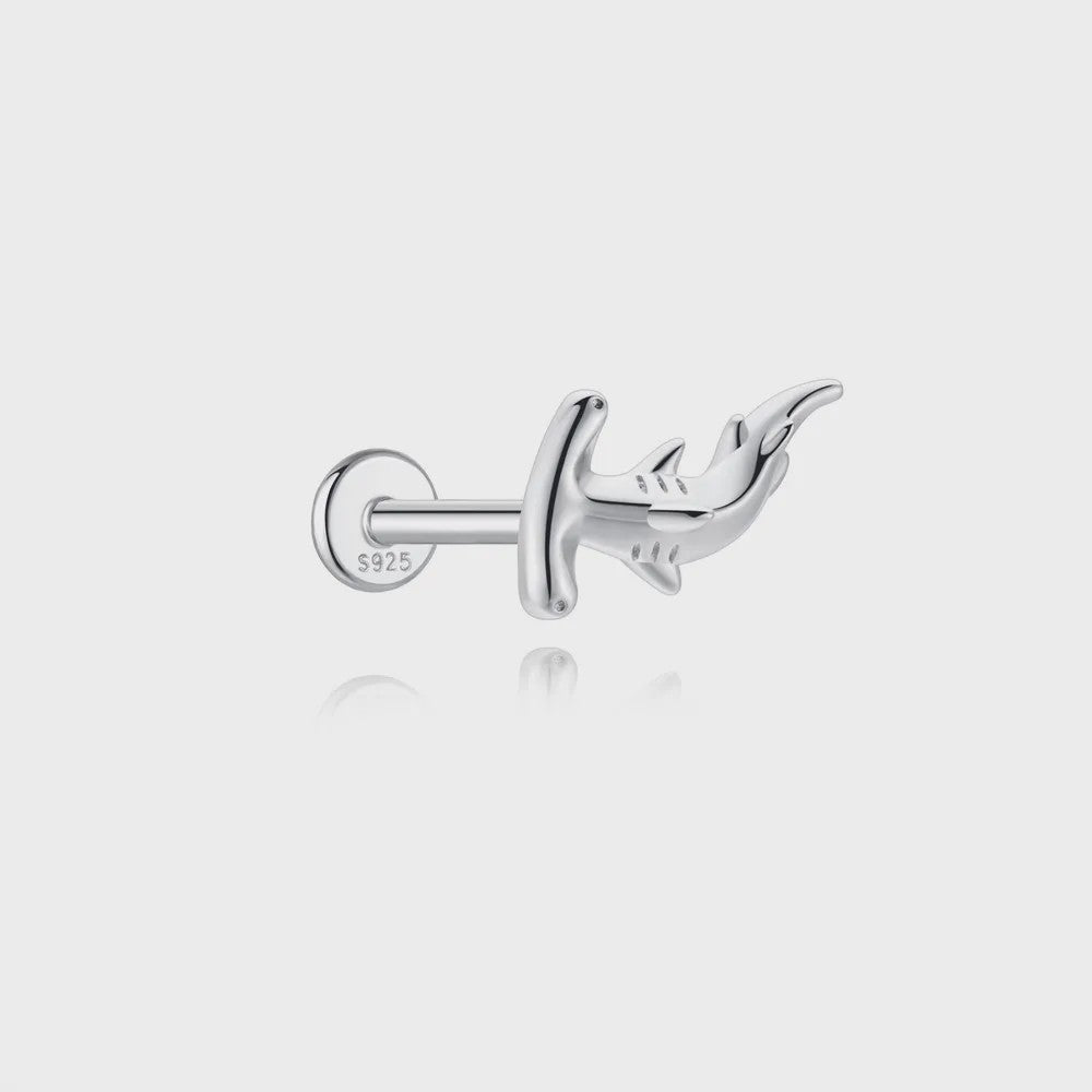 925 Sterling Zilveren Kolibrie Oorbellen Dames - 18K Goudkleurig Platte Achterkant Studs