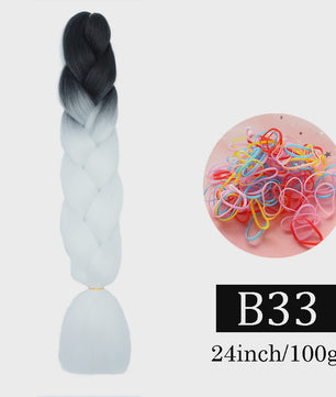 24 Inch Jumbo Braids Haarverlenging - Synthetisch Vlechtkapsel met Ombre Kleuren