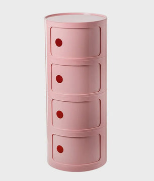 Moderne Ronde Nachtkastje - Minimalistisch Plastic Bijzetkastje