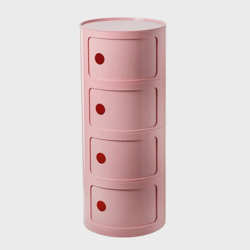 Moderne Ronde Nachtkastje - Minimalistisch Plastic Bijzetkastje