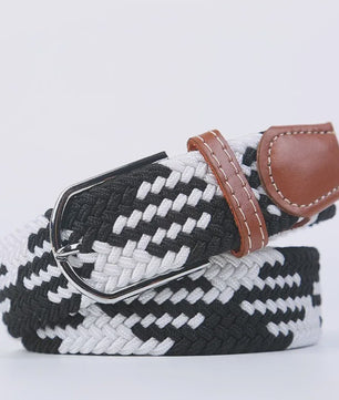 Unisex Gevlochten Elastische Riem met Pin Gesp - 107-130cm
