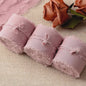Handgemaakte Satijn Chiffon Lint Set - 3 Rollen van 5m met Rafeleffect voor Bruiloft, Cadeau & DIY Decoratie